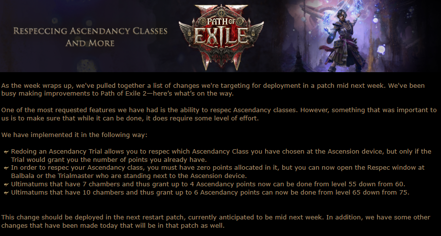 respeccing ascendancy classes
